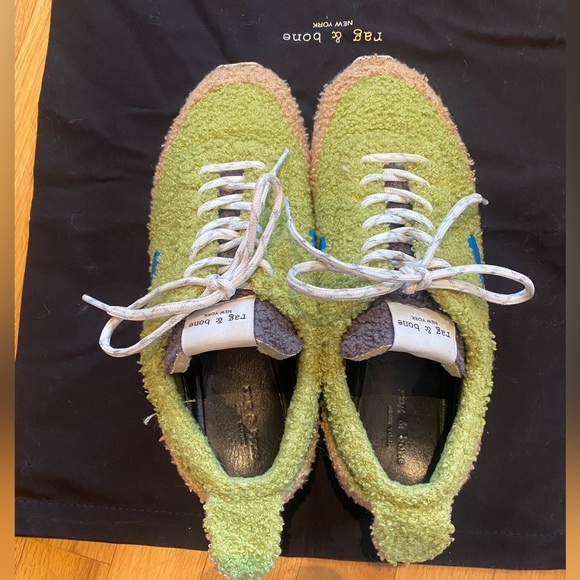 Rag & Bone Green Boucle Sneakers - Picture 5 of 9